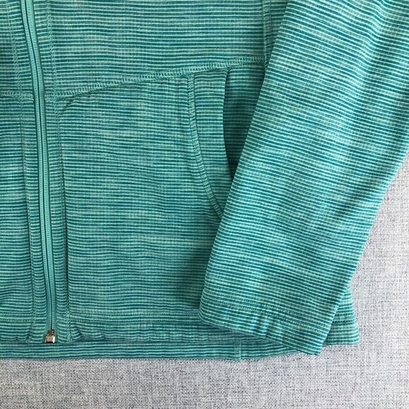 The North Face Mezzaluna Full Zip Hoodie Fleece Jacket Women's Large Mint Green - Picture 5 of 12